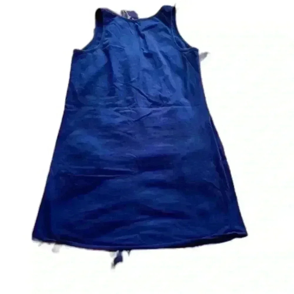 Lands' End‎ Sleeveless Midi Tank Dress w/ Pockets Navy Women's Size Small - Picture 2 of 6